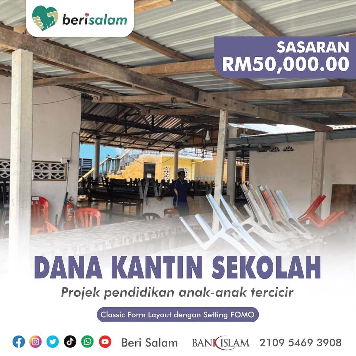 Contoh kempen sedekah secara bulanan menerusi potongan automatik Direct Debit.